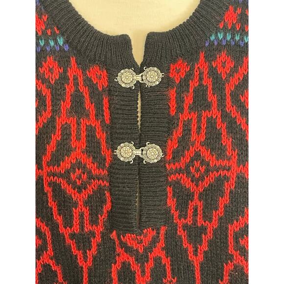 Vintage Sportique Norwegian Design Sweater 100% Wool Large Fair‎ Isle Apres Ski - Picture 10 of 10